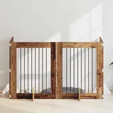 vidaXL Hundetor mit Ständern 4 pcs Altholz 80 x 100 cm Holzwerkstoff