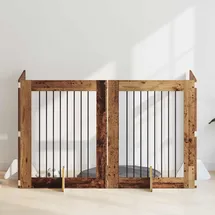 vidaXL Hundetor mit Ständern 4 pcs Altholz 80 x 100 cm Holzwerkstoff