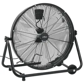 vidaXL Trommelventilator 60 cm Bodenventilator Schwarz