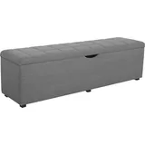 Home Affaire Hockerbank Checked Grau 120 x 42 x 40 cm