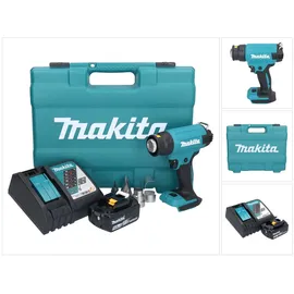 Makita DHG 181 RT1K Akku Heißluftgebläse 18 V 150 - 550°C + 1x Akku 5,0 Ah + Ladegerät + Koffer