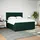 vidaXL Boxspringbett 180 x 200 cm Dunkelgrün