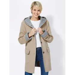 Anorak CASUAL LOOKS, Damen, Gr. 26, grau (stein), 100% Polyester, unifarben, Jacken