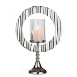 Casablanca by Gilde Windlicht Kerzenleuchter Circulus silber«, silberfarben