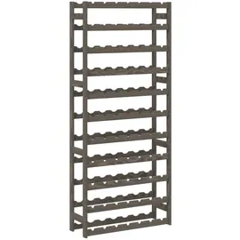 vidaXL Weinregal 77 Flaschen 77 x 30 x 90 cm Grau