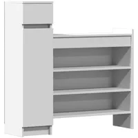 VidaXL Schuhschrank Weiß 100,5x28x100 cm Holzwerkstoff