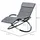 Outsunny Schaukelstuhl 2 In 1 Texteline 145 x 74 x 86 cm Schwarz