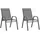 vidaXL Gartenstuhl 55 x 65 x 89 cm grau 2 St.