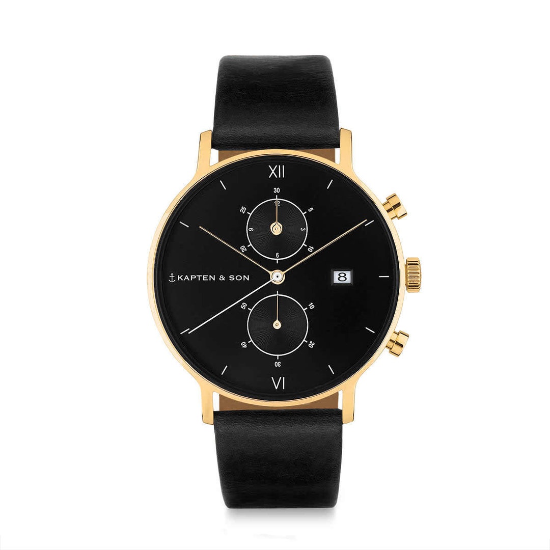 KAPTEN & SON  - CHRONO Gold All Black