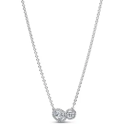 Pandora 393776C01-45 Damen-Halskette Umarmender Heiligenschein Silber, 45 cm