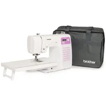 Brother CX70PES - Anschiebetisch + Nähtasche - Weiß