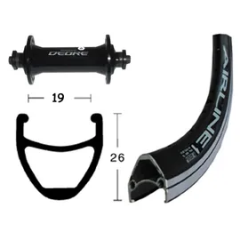XLC V-Rad 28x1.75Deore sz.SSP 36L Rodi Airline 1 schwarz.Niro-Spei.schwarz