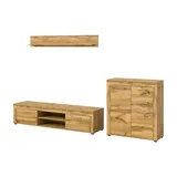 Möbel Kraft Wohnwand ¦ holzfarben ¦ Maße (cm): B: 255 H: 159 T: 35.0