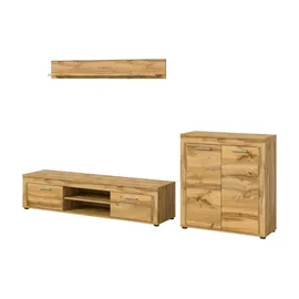 Möbel Kraft Wohnwand ¦ holzfarben ¦ Maße (cm): B: 255 H: 159 T: 35.0