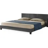 Corium Corium, Bett, Albacete 180x200 cm Dunkel Grau