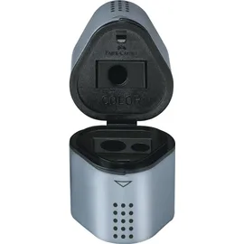Faber-Castell Spitzer Grip 2001 3-fach Schwarz/Silberfarben