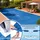 VOUNOT Poolabdeckung Rechteckig blau 5X10 m