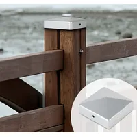 10x Pfostenkappe für Holzpfosten Schützende Umzäunung Pfostenkappe für Holzpfosten Silber 91x91mm - Swanew
