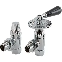 Traditionelle Winkelventile im Paar (Thermostatisch) – Chrom