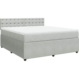 vidaXL Boxspringbett 180 x 200 cm Hellgrau