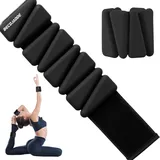 BECOJADDE Ankle Weights Set von 2 (Je 0.45kg) für Frauen Männer Gewichtsmanschetten für Beine und Arme Adjustable Handgelenk Gewichte for Home Pilates Joggen Walking Workout Yoga, Schwarz