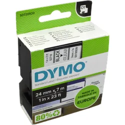 Dymo Originalband 53710  schwarz auf transparent  24mm x 7m