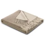 Kaschmir, Wohndecke - Plaid natur-sand