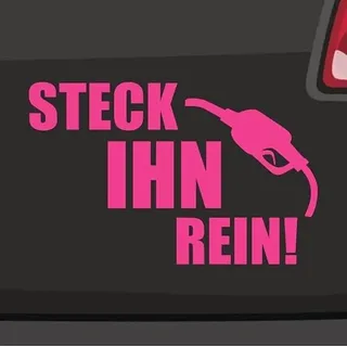 Steck ihn rein Aufkleber 6 Größen Lustig Tanken Benzin Diesel Tankstelle Sticker