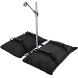 Schwarzer Gewichtssack,Stabiler Vielseitig Befüllbarer Gewichtssack für Schirmständer mit Griff,Sandsäcke für Pop-Up-Zelt Partyzelt Sonnenschirm und Gartenzubehör(Klein)