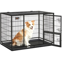 Songmics Hundekäfig mit 2 Türen, 107 x 70 x 74,9 cm,