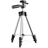 Mantona Travel I Stativ - 350 x 90 x 90 mm/max. Traglast 0,5 kg - mit Wasserwaage Mittelspinne - Reisestativ Travelstativ passend...