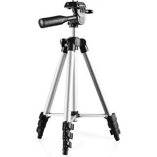 Mantona Travel I Stativ - 350 x 90 x 90 mm/max. Traglast 0,5 kg - mit Wasserwaage Mittelspinne - Reisestativ Travelstativ passend...
