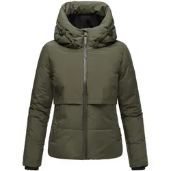 NAVAHOO Damen Winterjacke Recyceltes gefütterte Outdoor Jacke Kapuze & Stehkragen Liebesküken