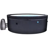 NETSPA Vita 4 Personen Whirlpool Schwarz, Metall, Kunststoff, 70 cm