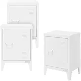 ML-Design Aktenschrank Weiß Metall, 40x30x57.7 cm, Arbeitszimmer, Aktenschränke