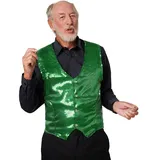Tectake Pailletten-Weste Herren grün S