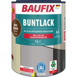baufix Buntlack Nussbraun seidenmatt 1 l