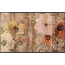Wash+Dry Fußmatte, Retro Roses 75x120cm, innen und außen, waschbar, bunt