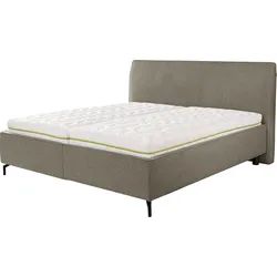 Stauraumbett ALINA "Serina Comfort", grau (beigegrau tcm 149), B:180cm L:219cm, Struktur fein TCM (100% Polyester), Betten, inkl. Lattenrost, diverse Ausführungen