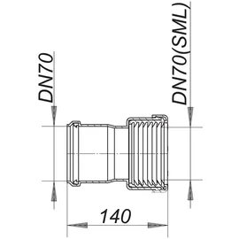 Dallmer HT/SML-Rohrverbinder DN 70 Rohrverbinder