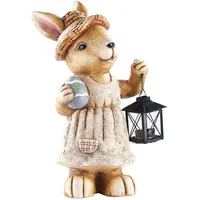 Royal Gardineer Wasserfester Deko-Hase "Biene" mit Laterne
