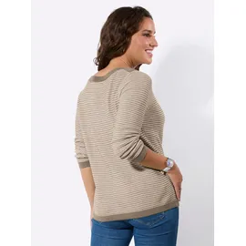 Casual Looks Strickpullover gemustert Sesam/Ecru 36