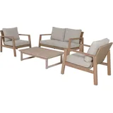 Garden Pleasure Lounge-Set SAN Mateo 4-teilig, inkl. Kissen