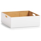 Zeller Present Aufbewahrungsbox Rechteckig Bambus Weiß