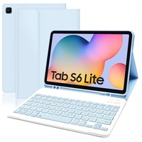 Yeegnar Tastaturhülle für Samsung Galaxy Tab S6 Lite, spanische Tastatur Ñ für Tablet S6 Lite 10,4 Zoll 2022 (SM-P613/ P619) & 2020 (SM-P610/ P615) (Stylus nicht im Lieferumfang enthalten)