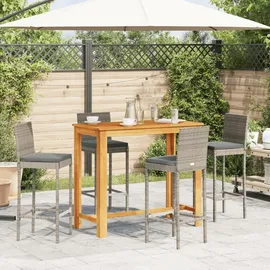 vidaXL Gartenbar Set 5-tlg. Grau