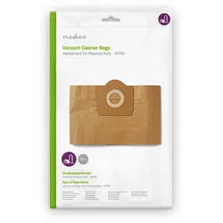Nedis Staubsaugerbeutel - 10 Stück - Papier - Meist verkauft für: Rowenta Bully - ZR765 - Braun