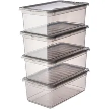 KEEEPER Aufbewahrungsbox Bea 4 x 5,6 l 4-tlg. Transparent