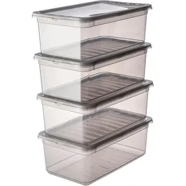 KEEEPER Aufbewahrungsbox Bea 4 x 5,6 l 4-tlg. Transparent