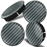 Biomar Labs® 4 x 60mm / 55mm Universal Kunststoff Nabenkappen Kappen Schwarz Silber Design Kohlenstoff Carbon Felgendeckel Radkappen Radnabendeckel Nabendeckel Auto Tuning C 106